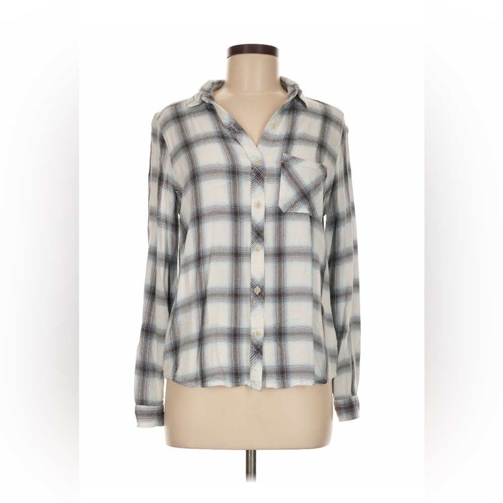 Universal Thread Blue and White Plaid Casual Shirt